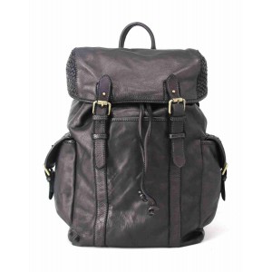 251■ Vintage Freizeitrucksack Reiserucksack Leder für Damen und Herren. Schwarz Braun Grün 