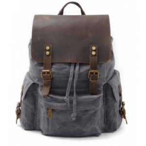 P06 WAX OUTDOOR 2 SCOUT™ Groß Wanderrucksack Damen / Herren. Gewachste Baumwolle + Naturleder. A4 - 4 Farben