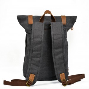 P11 WACHS LORIEN UNISEX™ Rollen Rucksack gewachste Canvas + Naturleder. Damen / Herren. 4 Farben