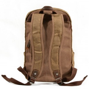 P9 WAX BOSTON UNISEX™ Rucksack gewachstes canvas und naturleder. Damen / Herren. 3 Farben