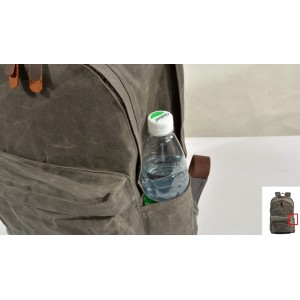 P9 WAX BOSTON UNISEX™ Rucksack gewachstes canvas und naturleder. Damen / Herren. 3 Farben