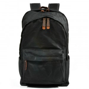 P9 WAX BOSTON UNISEX™ Rucksack gewachstes canvas und naturleder. Damen / Herren. 3 Farben